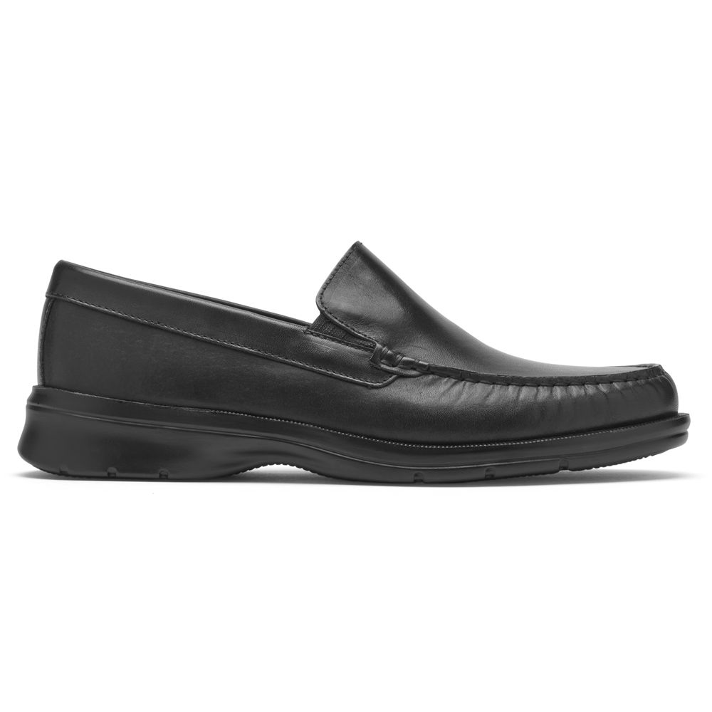 Rockport Canada Palmer Venetian Slip-Ons - Mens Loafers Black (XWV513297)